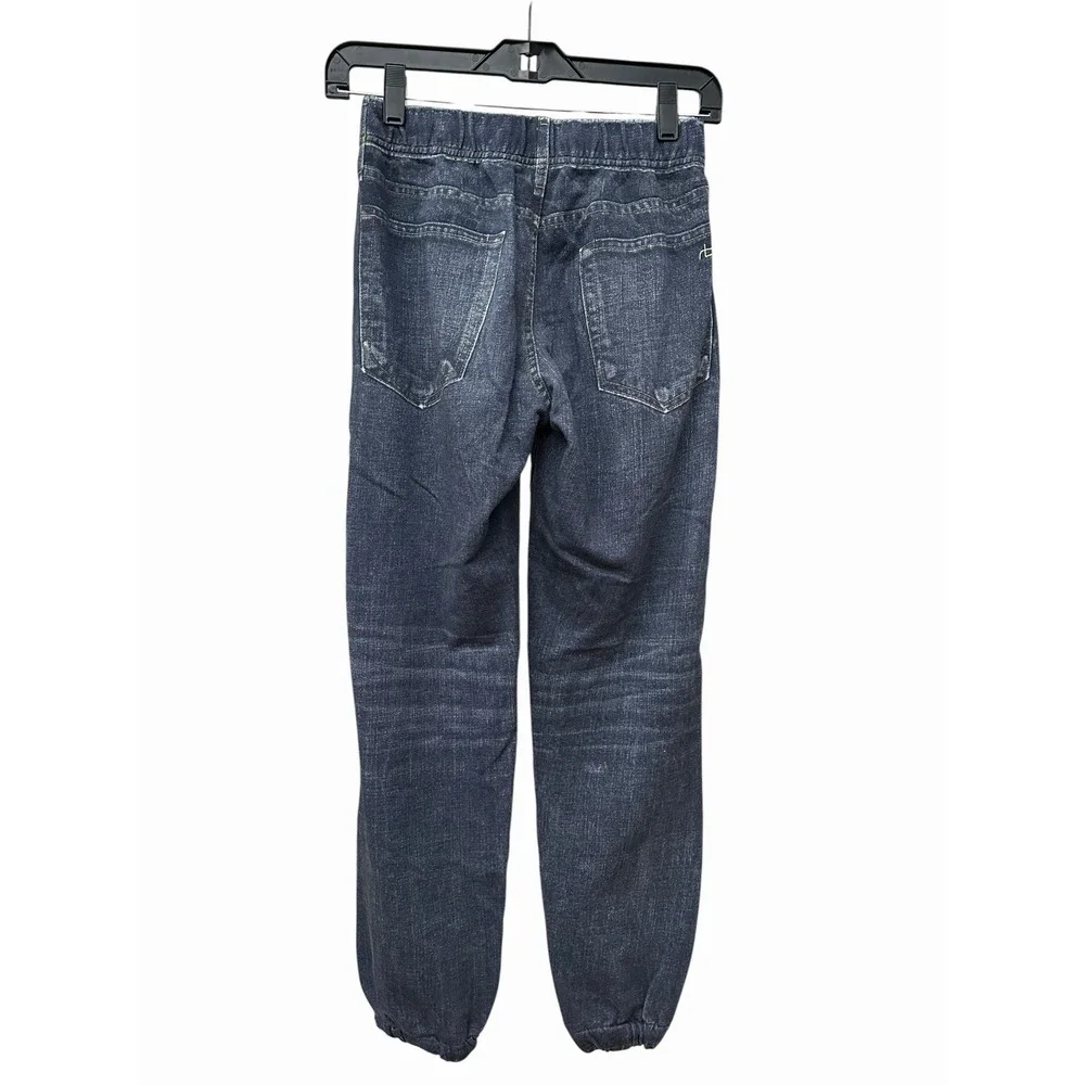 Rag & Bone Joggers XXS Miramar‎ Printed Faux Jeans Pull On Medium Wash #D6-5
